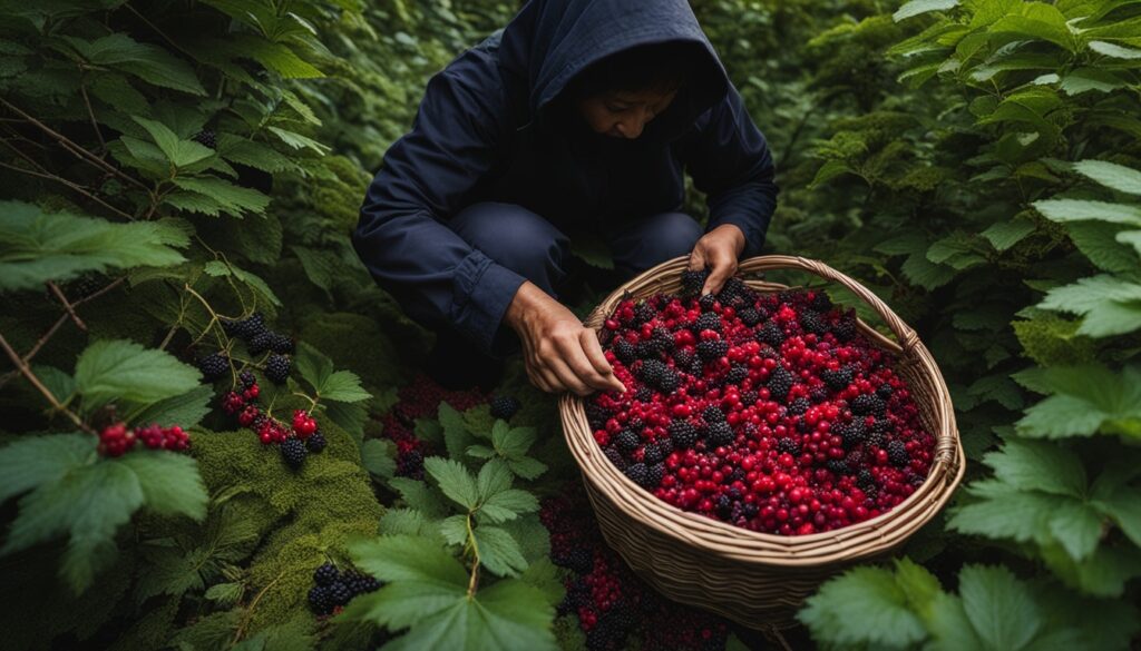 Holunderbeeren ernten